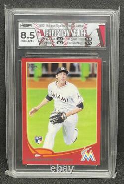 Christian Yelich Rookie 2013 Topps Update Target Red Border #US290 RC Graded HGA