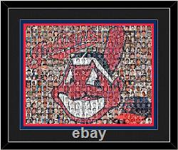 Cleveland Indians Photo Mosaic Print Art using 150 past and present players