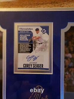 Corey Seager Signe Card & Photos Framed Los Angeles Dodgers Chronicles 2 Of 5