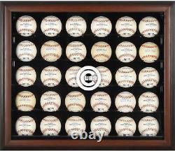 Cubs Logo Brown Framed 30-Ball Display Case Fanatics