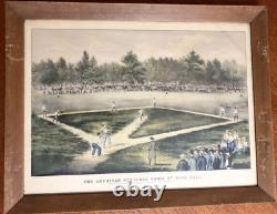 Currier & Ives American National Game Of Baseball Framed Print