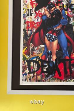 Death NYC Large Framed 16x20in Pop Art Certified Graffiti Brainwash Superman #