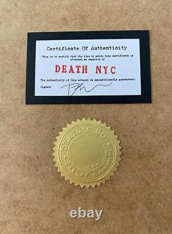 Death NYC Large Framed 16x20in Pop Art Certified Graffiti Gotham City Sirens #