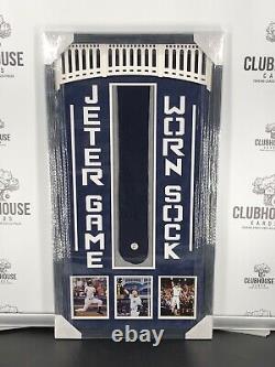 Derek Jeter Game Used Sock Framed New York Yankees Steiner Certified