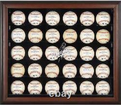 Dodgers Logo Brown Framed 30-Ball Display Case