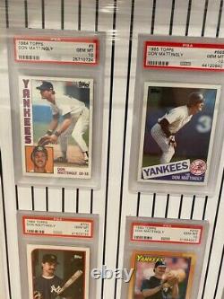 Don Mattingly Yankees Framed Topps Cards Psa 10 Gem Mint Career Collection