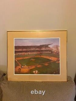 Ebbet's Field Brooklyn Dodger's 1955 Framed Print Signed By Duke Snider 16x20