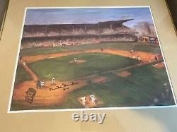 Ebbet's Field Brooklyn Dodger's 1955 Framed Print Signed By Duke Snider 16x20