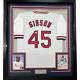 Framed Autographed/signed Bob Gibson 33x42 St. Louis White Jersey Jsa Coa Auto