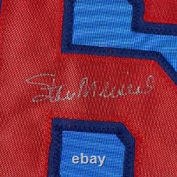 Framed Autographed/Signed Stan Musial 33x42 St. Louis Blue Jersey JSA COA