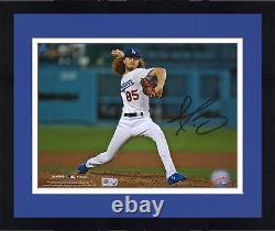 Framed Dustin May Dodgers Signed 8x10 Pitching with Hand Up Photograph