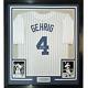 Framed Facsimile Autographed Lou Gehrig 33x42 Reprint Laser Auto Jersey