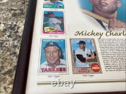 Framed Topps Mickey Mantle 1931-1995 card -releases poster