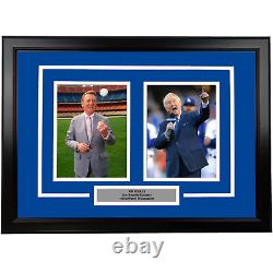 Framed Vin Scully Los Angeles Dodgers Broadcaster 17x23 Dual Baseball Photo