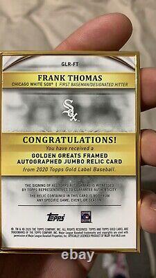 Frank thomas 1/25 Topps Gold Label Auto Mem Gold Frame