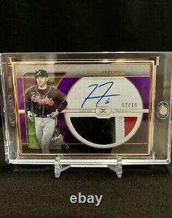 Freddie Freeman 2021 Topps Definitive #2/10 Gold Framed Auto Game-Used Patch