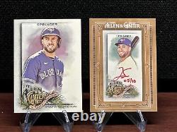 GEORGE SPRINGER 2022 Topps Allen & Ginter Framed Mini Red Ink On Card Auto #/10
