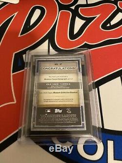 Gleyber Torres 2020 Topps Museum Collection Framed Auto /5 Yankees Case Hit 5/5