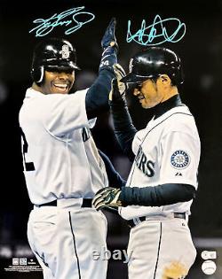 Griffey & Ichiro Autographed Framed 16x20 Photo Mariners Beckett 221126