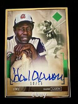 Hank Aaron 2020 Transcendent Collection Auto Gold Framed AUTOGRAPH 10/15