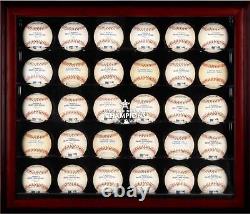 Houston Astros Logo Mahogany Framed 30-Ball Display Case