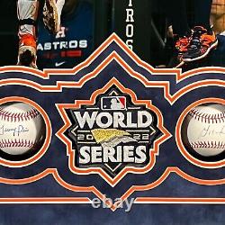 Jeremy Peña Jose Altuve Custom Framed Signed Baseball Shadowbox Mlb Astros