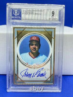 Johnny Bench 2018 Topps Transcendent Auto /25 Metal Frame BGS 9 MINT AUTO 10