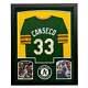 Jose Canseco Signed Green Custom Suede Matte Framed Baseball Jersey