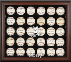 Kansas City Royals Logo Brown Framed 30-Ball Display Case