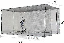 Kapler Baseball Batting Cage Practice Net Movable Wheeled&High Strength Frame