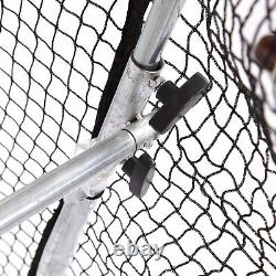Kapler Baseball Batting Cage Practice Net Movable Wheeled&High Strength Frame