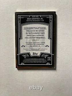 Ken Griffey Jr 2016 Topps Museum Collection Gold Framed Silver Ink Auto /15 SP