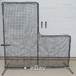 L-Screen 6' x 6' Residential Baseball Safety Frame & #42-60Ply Pitcher L Screen