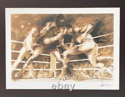 LeRoy Neiman Boxing Signed Pop Art Mounted and Framed in a New 11x14