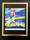 Leroy Neiman Joe Dimaggio Signed Pop Art Mounted And Framed In A New 11x14