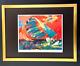 Leroy Neiman Sailing Signed Pop Art Mounted And Framed In A New 11x14