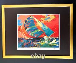 LeRoy Neiman Sailing Signed Pop Art Mounted and Framed in a New 11x14