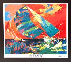 LeRoy Neiman Sailing Signed Pop Art Mounted and Framed in a New 11x14