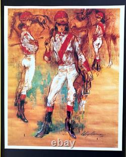 Leroy Neiman + Girl Jockey + Circa 1970's + Signed Print Framed