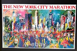 Leroy Neiman + New York City Marathon + Circa 1970's + Signed Print Framed