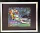 Leroy Neiman + Steelers Jets + Circa 1970's + Signed Print Framed