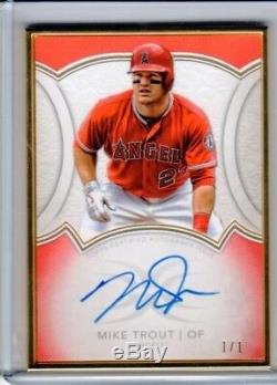 MIKE TROUT 2018 Topps Definitive Framed Autograph Red Parallel AUTO 1/1 SP