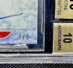 MIKE TROUT CLAYTON KERSHAW 2015 Topps Chrome AUTO Refractor #1/5 BGS DOUBLE 10s