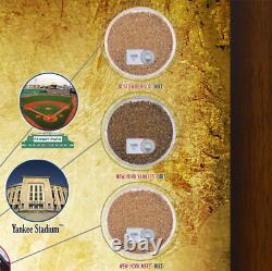 MLB Ballparks Framed Map with Infield Dirt
