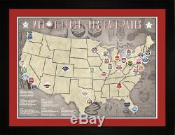 MLB Major League Baseball Parks Stadiums Teams Tracking Location Map Print TBASE