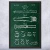 Metal Bat Patent Framed Print Baseball Decor Baseball Coach Gifts Man Cave Decor