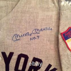Mickey Mantle Autographed Custom Framed Mitchell/Ness Jersey wNo. 7-JSA LOA