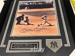 Mickey Mantle Signed Framed Picture COA
