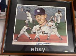 Mickey mantle auto framed 16x20 jsa cert lmted 397/750