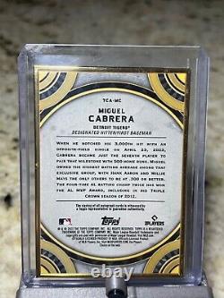 Miguel Cabrera 2022 Topps Transcendent Gold Framed On Card Auto 15/15. EBay 1/1